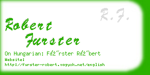 robert furster business card